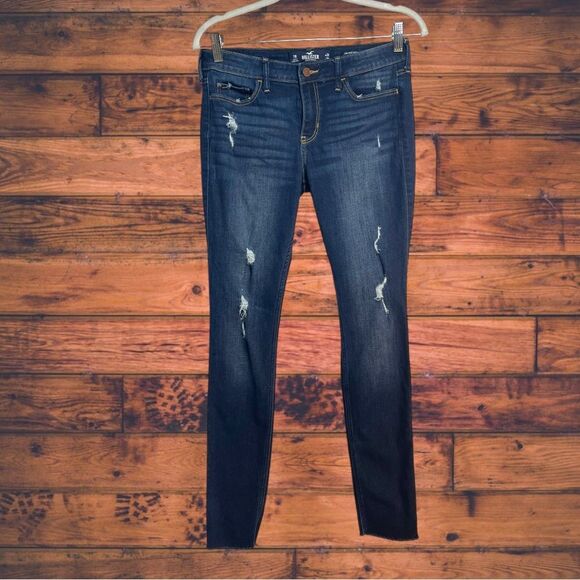 5 for $25🔥Hollister Distressed Raw Hem Skinny Jeans Size 7R (28W/30L) - Picture 1 of 7